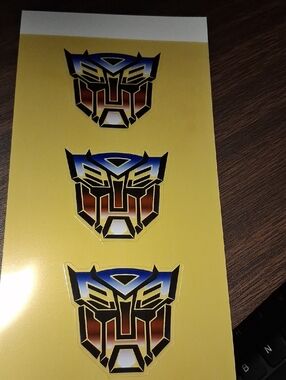 Transformers Autobot Logo Sticker Sheet - Yellow Background 3 Sticker